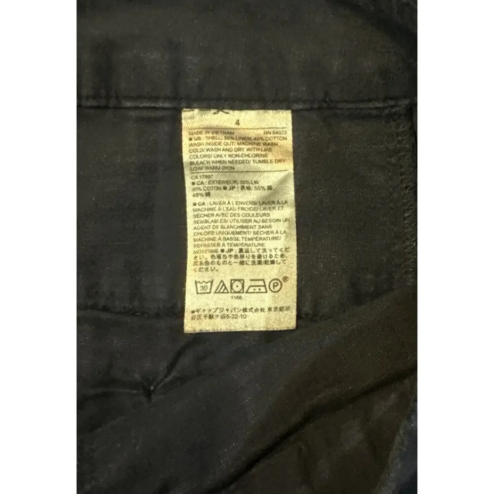 Banana Republic Women’s Blue Martin Fit Linen Pants Size 4